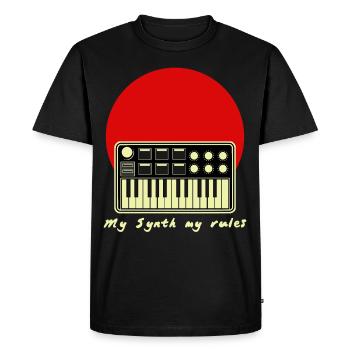 Synthétiseur Synthétiseur - T-shirt Premium bio Homme - noir - Devant - Nico (187cm)