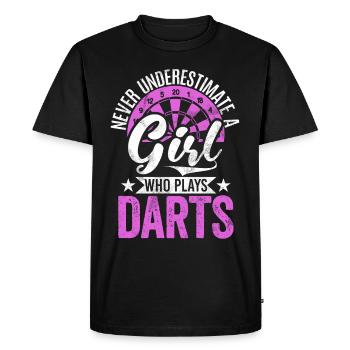Jeu de fléchettes rétro Dartboard 180 pour les joueurs de fléchettes - T-shirt Premium bio Homme - noir - Devant - Nico (187cm)