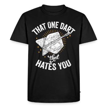 Jeu de fléchettes rétro Dartboard 180 pour les joueurs de fléchettes - T-shirt Premium bio Homme - noir - Devant - Nico (187cm)