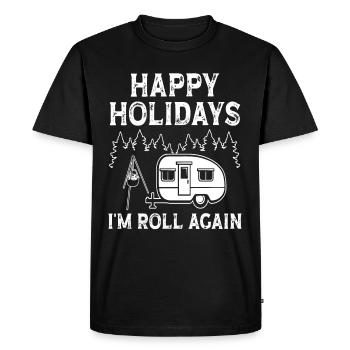 Vacances je roule à nouveau - T-shirt Premium bio Homme - noir - Devant - Nico (187cm)