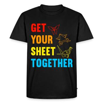 Origami - T-shirt Premium bio Homme - noir - Devant - Nico (187cm)