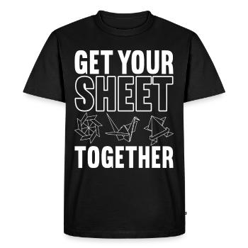 Origami - T-shirt Premium bio Homme - noir - Devant - Nico (187cm)