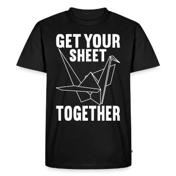 Origami - T-shirt Premium bio Homme - noir - Devant - Nico (187cm)