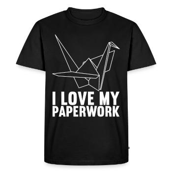Origami - T-shirt Premium bio Homme - noir - Devant - Nico (187cm)
