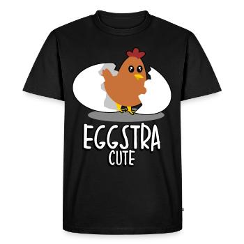 Oeufs de poule Poulet Poulet Poulet - T-shirt Premium bio Homme - noir - Devant - Nico (187cm)