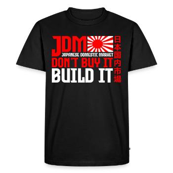 JDM Marché intérieur japonais Automobile - T-shirt Premium bio Homme - noir - Devant - Nico (187cm)