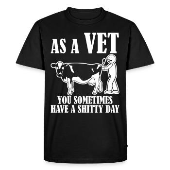 Veterinarian with fucking day veterinary medicine - Men's Premium Organic T-Shirt - black - Front - Nico (187cm)