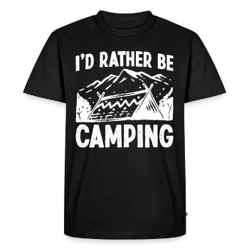 I'd rather be Camping - Men's Premium Organic T-Shirt - black - Front - Nico (187cm)