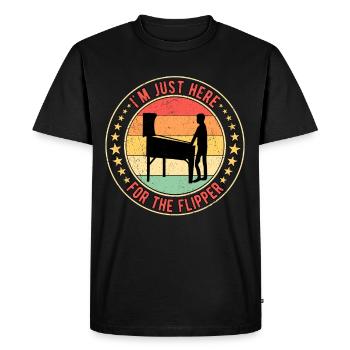 Joueur de flipper - T-shirt Premium bio Homme - noir - Devant - Nico (187cm)