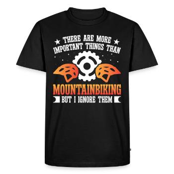 Important Mountain Biking Outdoor Design - Men's Premium Organic T-Shirt - black - Front - Nico (187cm)