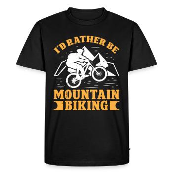 Je préfère faire du VTT - T-shirt Premium bio Homme - noir - Devant - Nico (187cm)