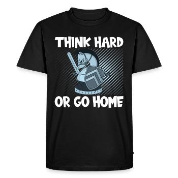 Échecs Réfléchissez bien - T-shirt Premium bio Homme - noir - Devant - Nico (187cm)