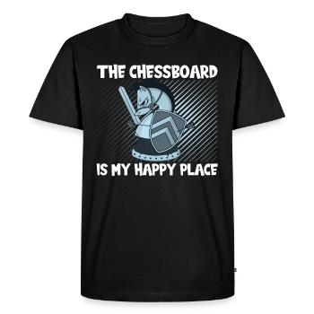 Chess Happy Place - T-shirt Premium bio Homme - noir - Devant - Nico (187cm)