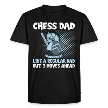 Chess Dad Joueur d’échecs - T-shirt Premium bio Homme - noir - Devant - Nico (187cm)