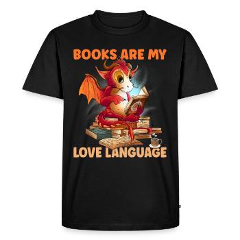 Read Books Love Language - Men's Premium Organic T-Shirt - black - Front - Nico (187cm)