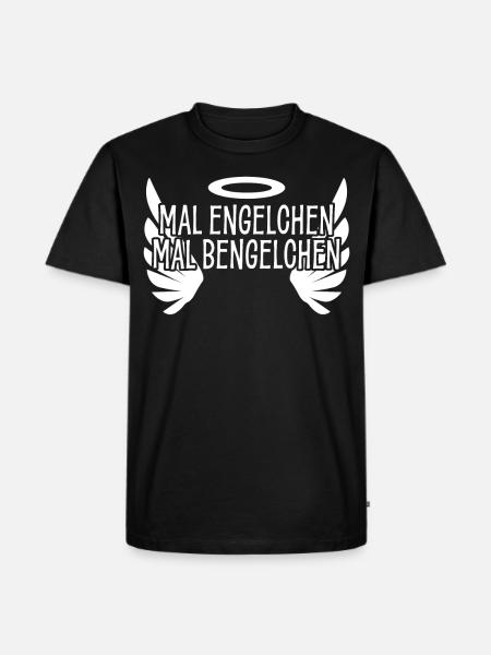 Bengelchen Engelchen Engel Bengel - Männer Premium Bio T-Shirt - Schwarz
