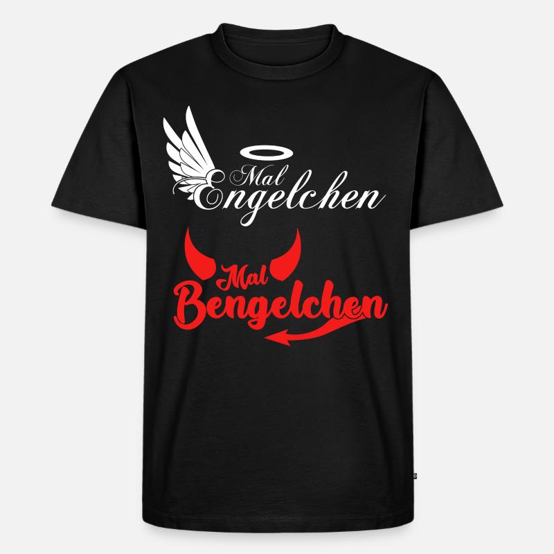 Engel Bengelchen Heiligenschein Bengel - Männer Premium Bio T-Shirt - Schwarz