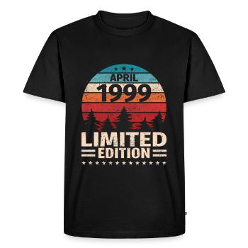 24th birthday April Vintage 1999 Vintage - Men's Premium Organic T-Shirt - black - Front - Nico (187cm)