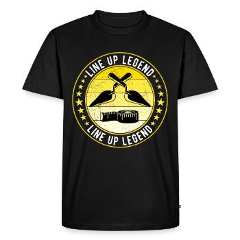 Floor Layer Tiler Line Up Legend - Men's Premium Organic T-Shirt - black - Front - Nico (187cm)