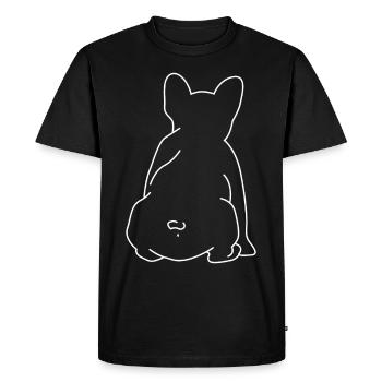 Chien de derrière les chiens bouledogues français - T-shirt Premium bio Homme - noir - Devant - Nico (187cm)