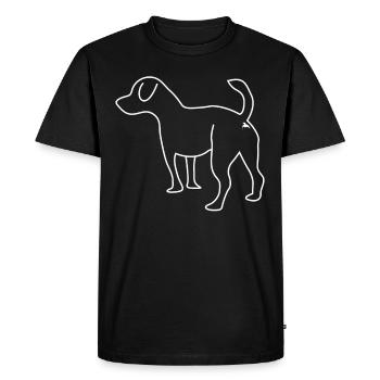 Jack Russel Terrier vu de derrière les chiens - T-shirt Premium bio Homme - noir - Devant - Nico (187cm)