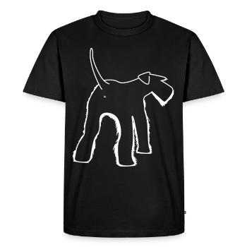 Le schnauzer vu de derrière les chiens - T-shirt Premium bio Homme - noir - Devant - Nico (187cm)