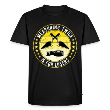 Flooring Tiler Screed Layer - Men's Premium Organic T-Shirt - black - Front - Nico (187cm)
