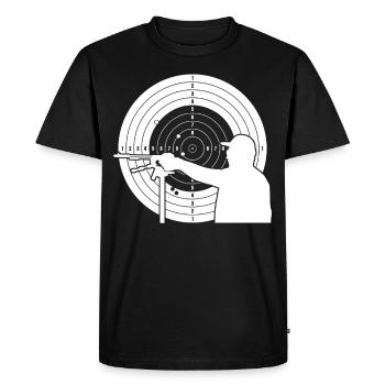 Schützenkönig Sportschütze Zielscheibe - Männer Premium Bio T-Shirt - Schwarz - Vorne - Nico (187cm)