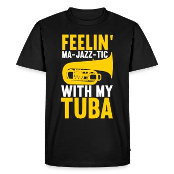 Tuba tuba player - Men's Premium Organic T-Shirt - black - Front - Nico (187cm)