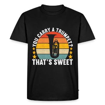 Tuba Tuba lecteur - T-shirt Premium bio Homme - noir - Devant - Nico (187cm)