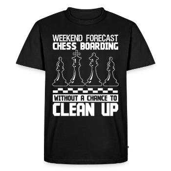 Prévisions du week-end Échiquier sans - T-shirt Premium bio Homme - noir - Devant - Nico (187cm)