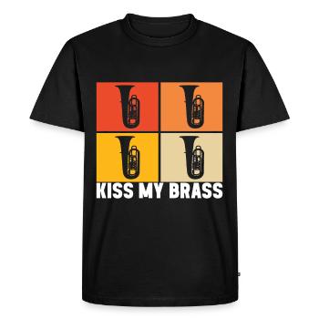 Tuba tuba player - Men's Premium Organic T-Shirt - black - Front - Nico (187cm)
