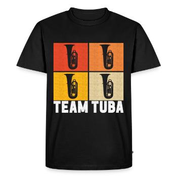 Tuba tuba player - Men's Premium Organic T-Shirt - black - Front - Nico (187cm)