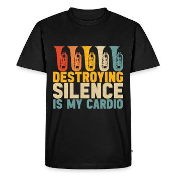 Tuba Tuba lecteur - T-shirt Premium bio Homme - noir - Devant - Nico (187cm)
