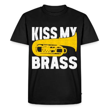 Tuba Tuba lecteur - T-shirt Premium bio Homme - noir - Devant - Nico (187cm)