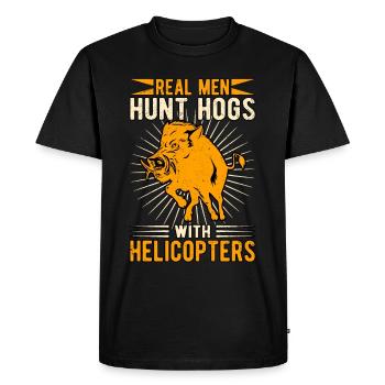 Wild boar Wild boar hunting Wild boar hunters - Men's Premium Organic T-Shirt - black - Front - Nico (187cm)