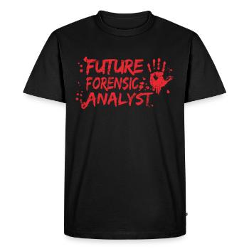 Criminalistique Criminalistique Criminalistique Science médico-légale - T-shirt Premium bio Homme - noir - Devant - Nico (187cm)