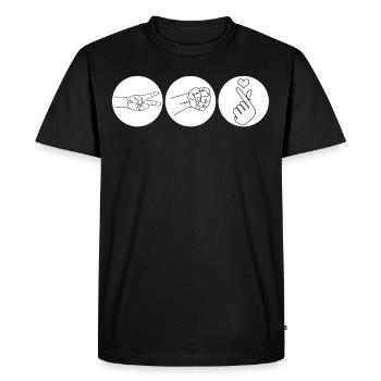 Kpop Doigt Musique pop coréenne K-Pop - T-shirt Premium bio Homme - noir - Devant - Nico (187cm)