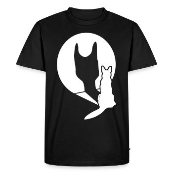 White Shepherd Dog Shade Shepherd Dogs - Men's Premium Organic T-Shirt - black - Front - Nico (187cm)