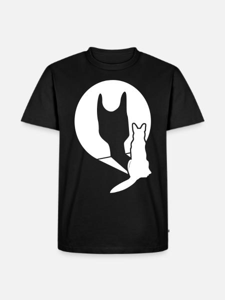 Hvid hyrdehund skygge hyrdehunde - Herre Premium økologisk T-shirt - sort