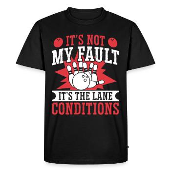 Conception de rechange de bowling - T-shirt Premium bio Homme - noir - Devant - Nico (187cm)