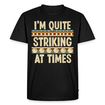 Je suis assez frappant parfois - T-shirt Premium bio Homme - noir - Devant - Nico (187cm)