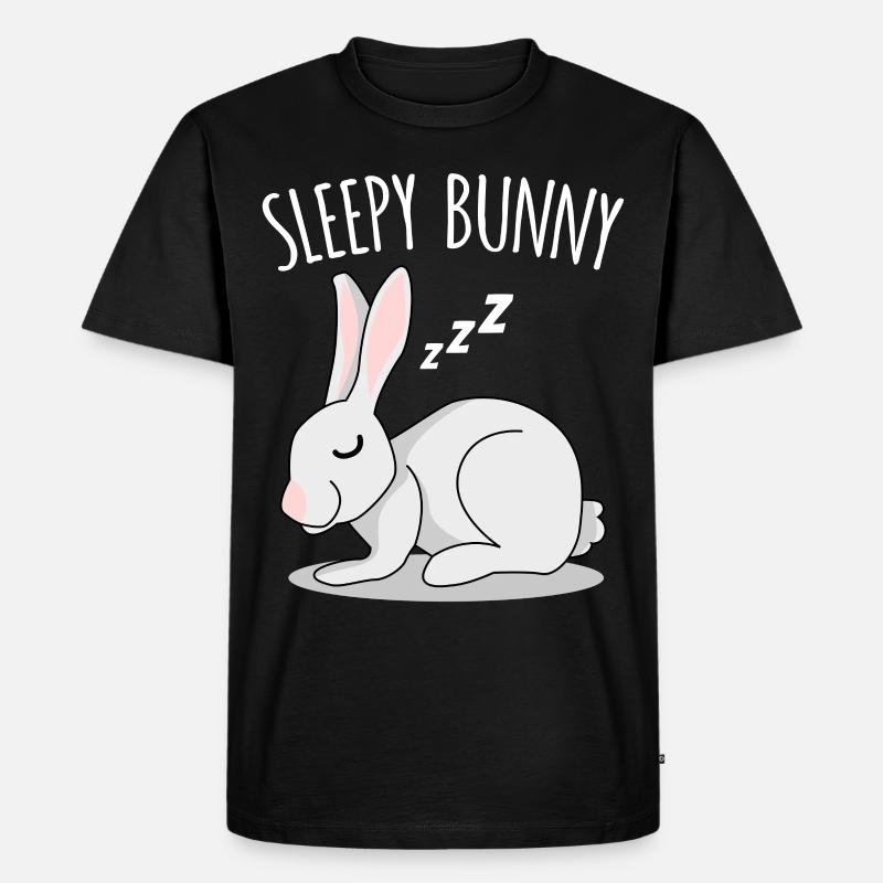 Rabbit Rabbit sleeping rabbit - Men's Premium Organic T-Shirt - black