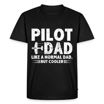 For Dad Men Aviation Airplane Aircraft - Men's Premium Organic T-Shirt - black - Front - Nico (187cm)