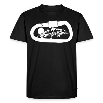 Montagnes Zugspitze Carabiner Alpinisme - T-shirt Premium bio Homme - noir - Devant - Nico (187cm)
