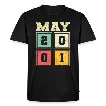 22nd birthday May Vintage 2001 Vintage - Men's Premium Organic T-Shirt - black - Front - Nico (187cm)