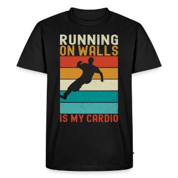 Parkour Freerunning - T-shirt Premium bio Homme - noir - Devant - Nico (187cm)