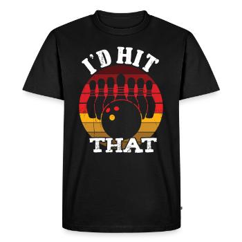 I'd hit that - Men's Premium Organic T-Shirt - black - Front - Nico (187cm)