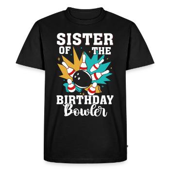 Soeur du bowler d’anniversaire - T-shirt Premium bio Homme - noir - Devant - Nico (187cm)