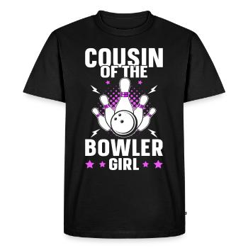Cousin de la Bowler Girl - T-shirt Premium bio Homme - noir - Devant - Nico (187cm)